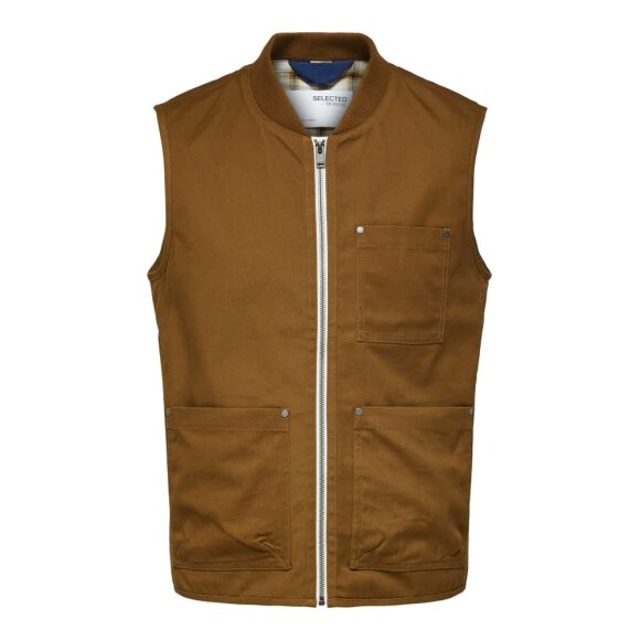 Baker Cotton Vest Selected Homme