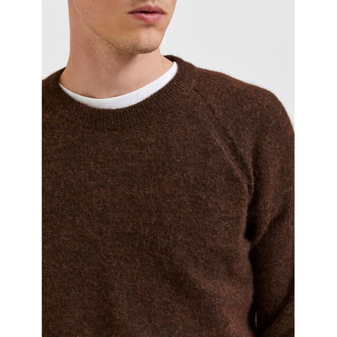 Maglione Uomo SELECTED HOMME Slhrome LS Knit – Girocollo In Cotone Biologico E Tencel Lyocell, Maniche Lunghe