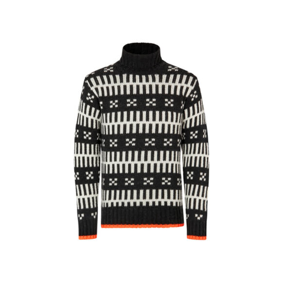 Kelden Recycled Iceland Knit BLACK/ECRU