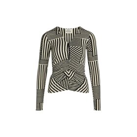 Mads Nørgaard Pollux Shear Top AOP STRIPE PLAY/BLACK