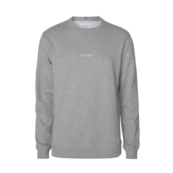 Les Deux Lens Sweatshirt LIGHT GREY MEL/WHITE