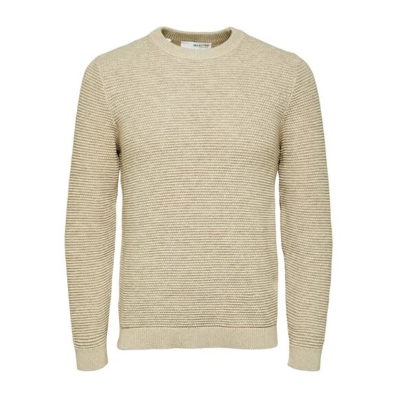 Selected Homme Vince ls Knit Bubble CASHMERE/ANGORA TWIS