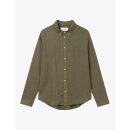 Les Deux Kristian Linen B.D. Shirt Olive night