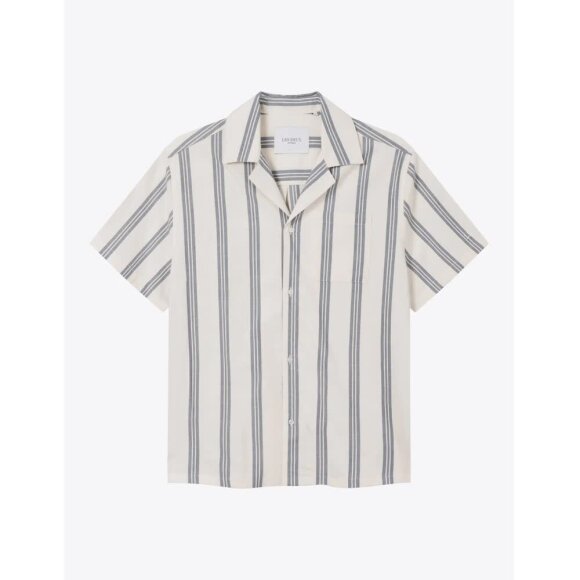 Les Deux Lawson Stripe SS Shirt  IVORY/INDIA INK