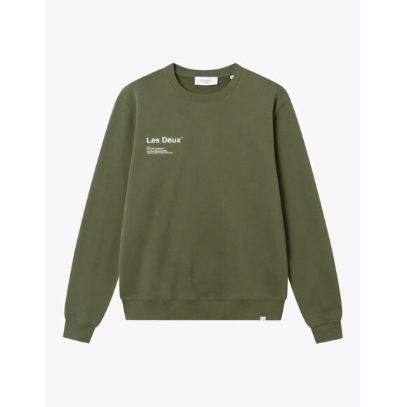 Brody Sweatshirt fra Les Deux OLIVE NIGHT/IVORY