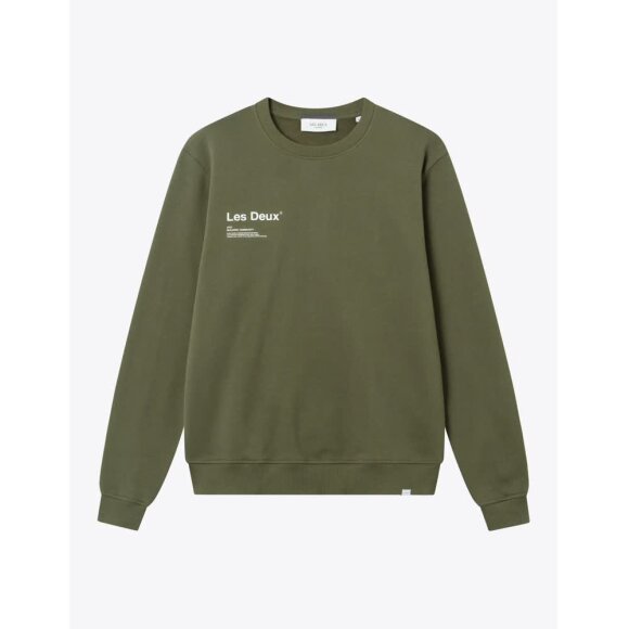 Brody Sweatshirt fra Les Deux OLIVE NIGHT/IVORY