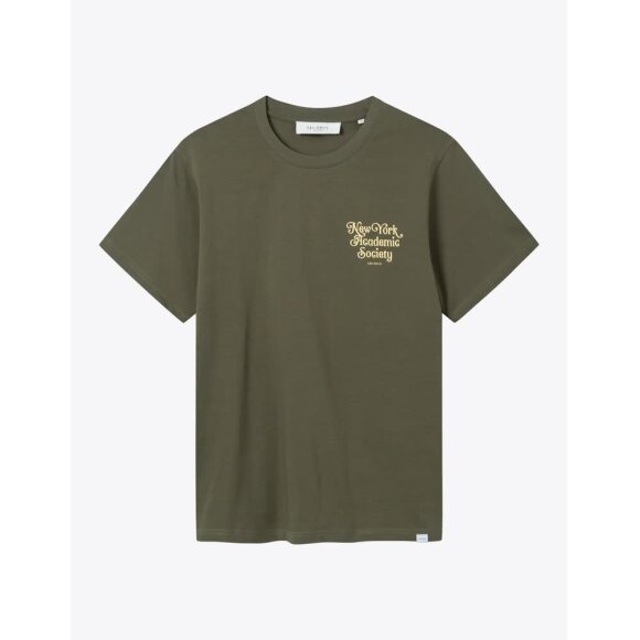Les Deux New York t-shirt OLIVE NIGHT/LEMON SORBET