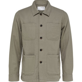 Selected Homme Brody Linen Overshirt VETIVER