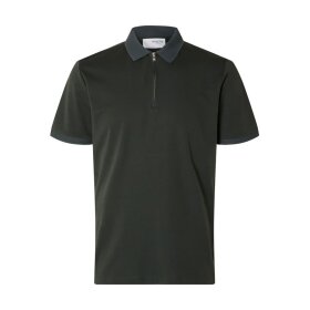 Selected Homme Fave zip ss polo