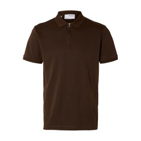 Selected Homme Fave zip ss polo