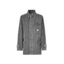 Mads Nørgaard Johnny Jacket Grey Stripe Denim