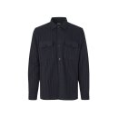 Mads Nørgaard Malte Stripe Shirt Flannel Heavy DEEP WELL/CUB