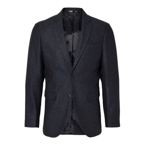 Selected Homme Slim Isac Navy Herringbone BLZ