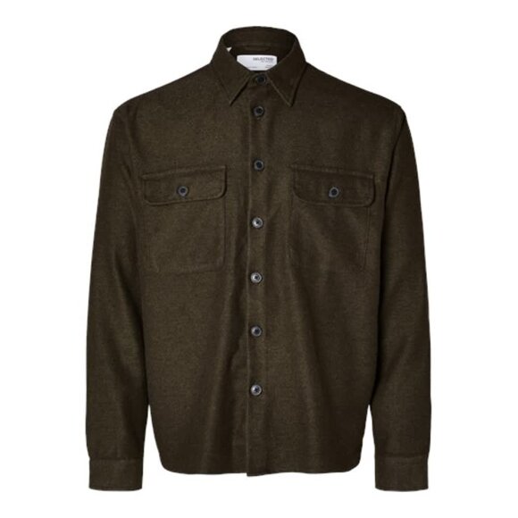 Selected Homme Loosemason-twill overshirt