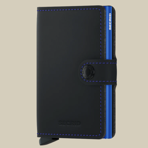 secrid miniwallet kortholder MATTE BLACK & BLUE