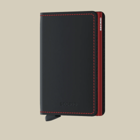 secrid miniwallet kortholder MATTE BLACK & RED