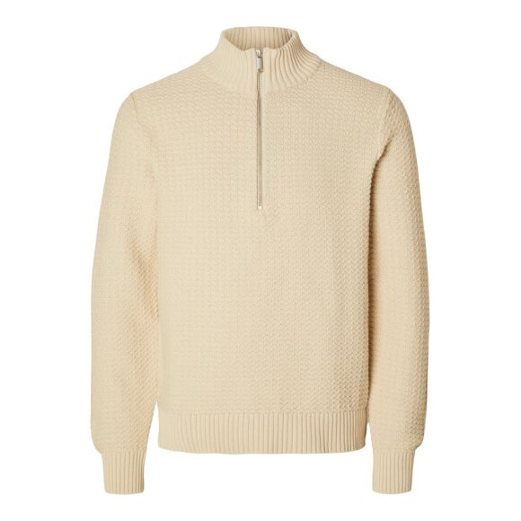 Selected Homme Thim Knit Structure Half Zip