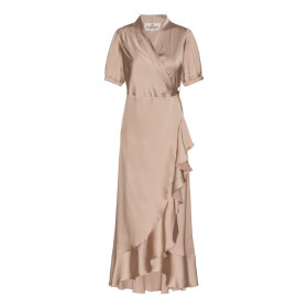 Karmamia Iris Dress Hammered Satin Blush