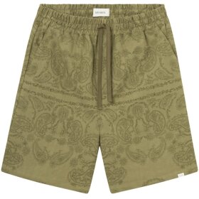 Les Deux Lesley Paisley Shorts Surplus Green