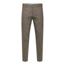 Selected Homme Slim Oasis Linen TRS Dark Sand Melange