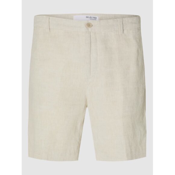 Selected Homme Regular Mads Linen Shorts Pure Cashmere