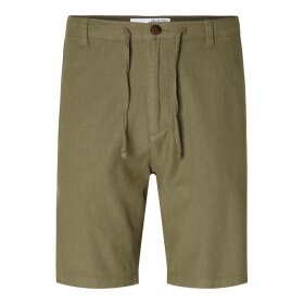 Selected Homme Comfort-Brody Linen Shorts Burnt Olive
