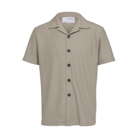 Selected Homme Loose-Plisse Resort SS Shirt Pure Cashmere