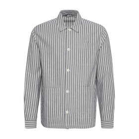 Casual Friday Augusto 0140 Striped Overshirt Navy 