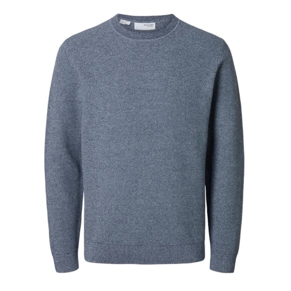 Selected Homme Ross Knit Crew Neck Ocean