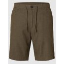 Selected Regular brody linen shorts Forest Night