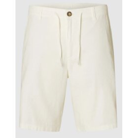Selected Regular brody linen shorts Cloud Dancer