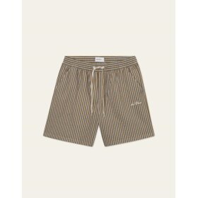 Les Deux Stan Stripe Seersucker Swimshorts Plant Green