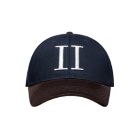 Les Deux Baseball Cap Suede ll drak navy/coffe b.