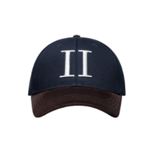 Les Deux Baseball Cap Suede ll drak navy/coffe b.