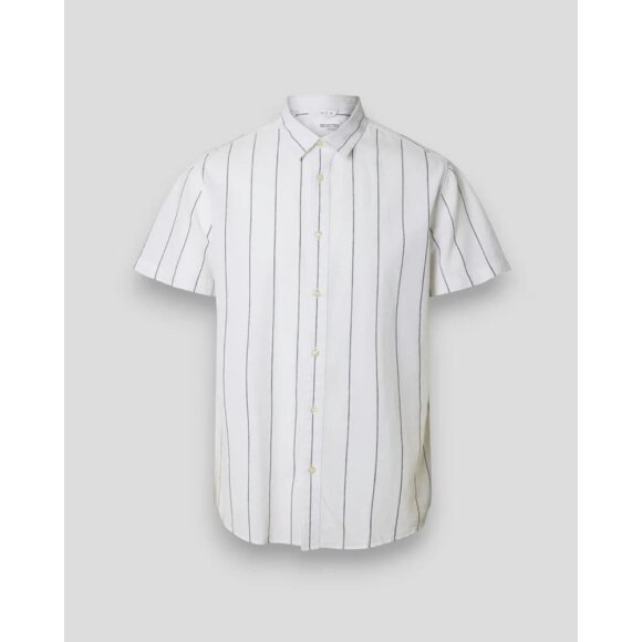 Selected Homme Regular Sun Shirt SS White/wide stripe