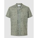 Selected Regular Air Shirt SS Mix Iceberg Green/Fan