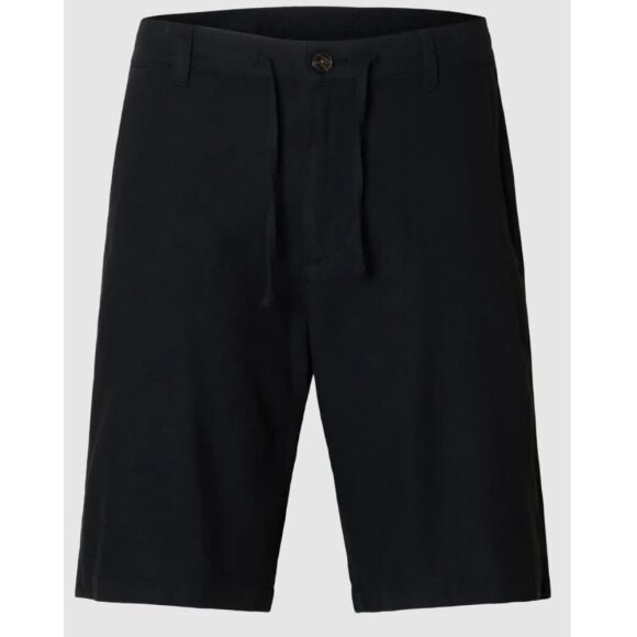 Regular brody linen shorts Black
