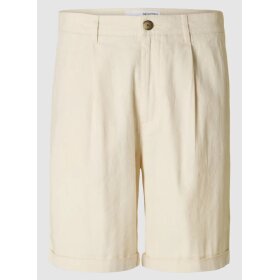 Selected Regular Ron Linen Blend Shorts Oatmeal/Egret