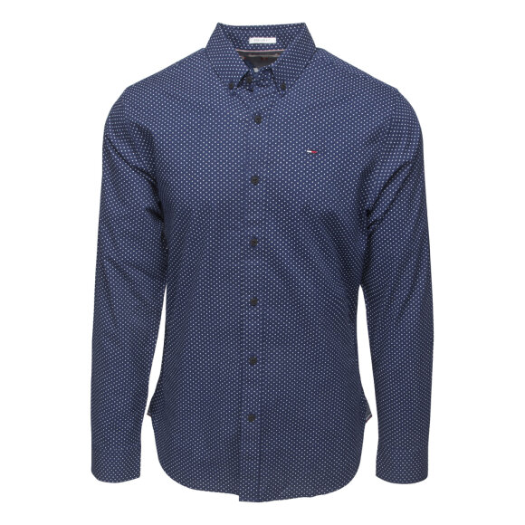 Tommy Jeans - Blå Hilfiger Denim skjorte