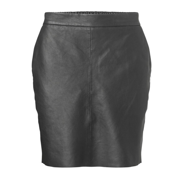Mercer Female - Plus Fine Alexa Skind nederdel sort 